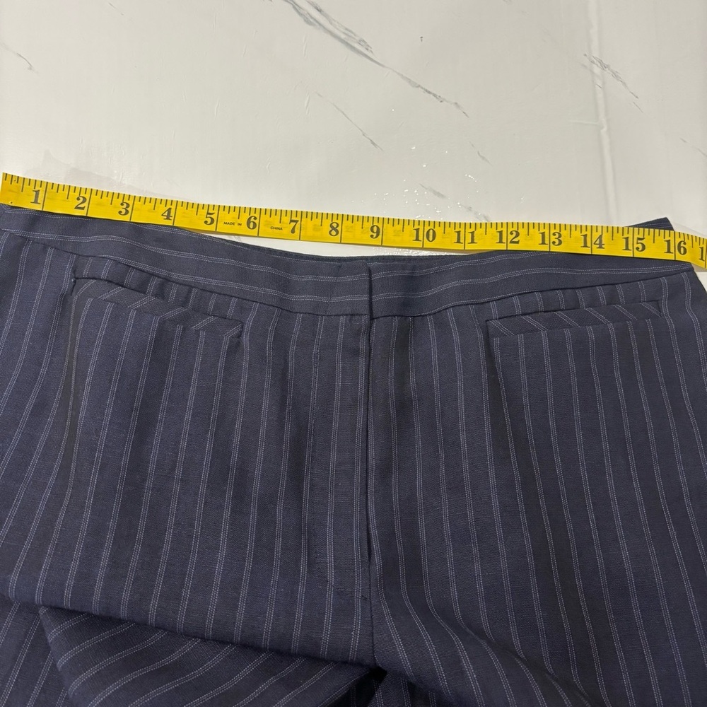 Portfolio Louben Size 12 Navy Blue Pinstripe Dress Pants Career Office Trousers - Picture 12 of 15